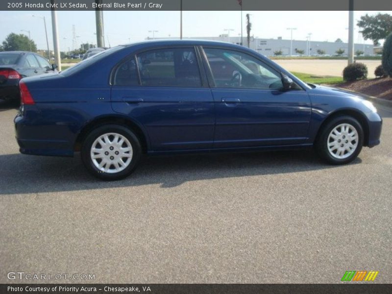 Eternal Blue Pearl / Gray 2005 Honda Civic LX Sedan