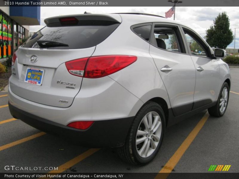 Diamond Silver / Black 2010 Hyundai Tucson Limited AWD