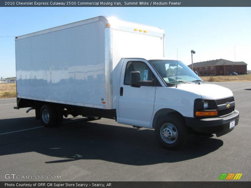 Summit White / Medium Pewter 2010 Chevrolet Express Cutaway 3500 Commercial Moving Van