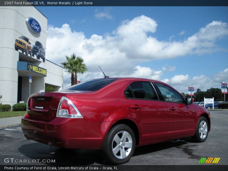 Merlot Metallic / Light Stone 2007 Ford Fusion SE V6