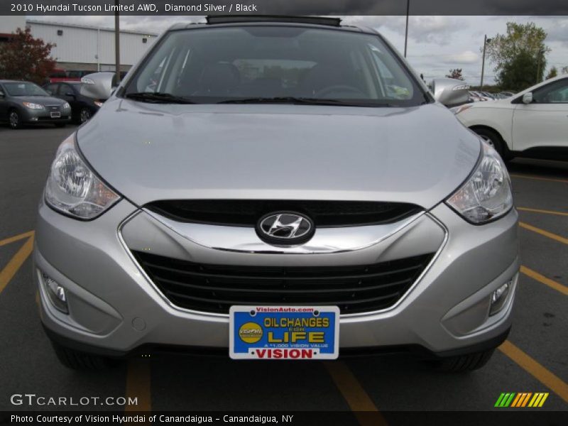 Diamond Silver / Black 2010 Hyundai Tucson Limited AWD