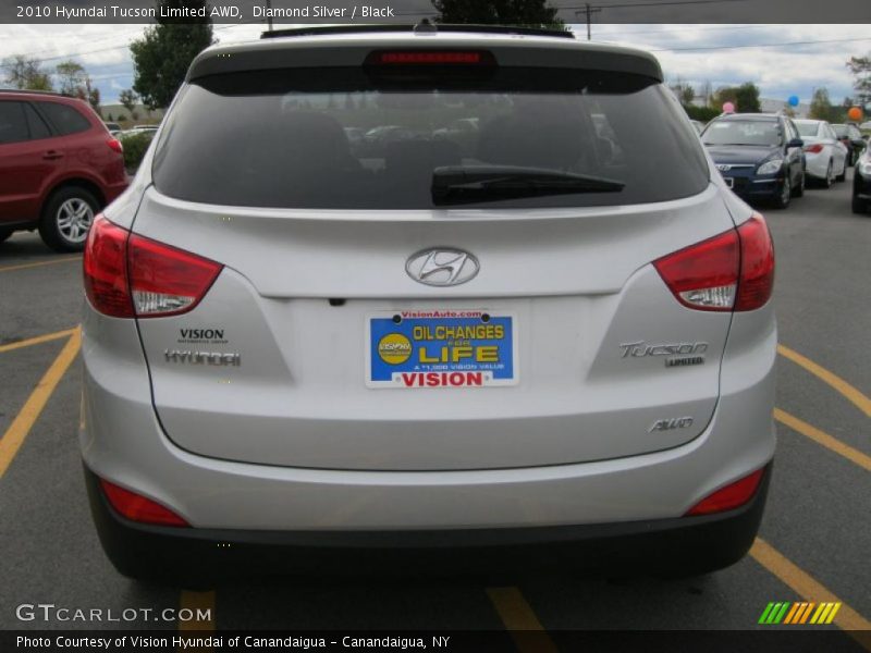 Diamond Silver / Black 2010 Hyundai Tucson Limited AWD