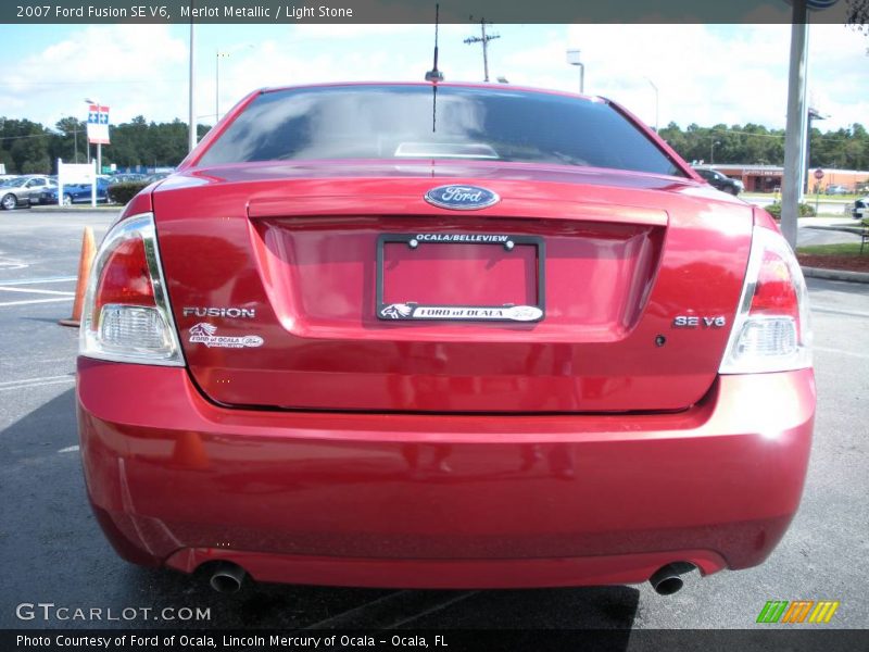 Merlot Metallic / Light Stone 2007 Ford Fusion SE V6
