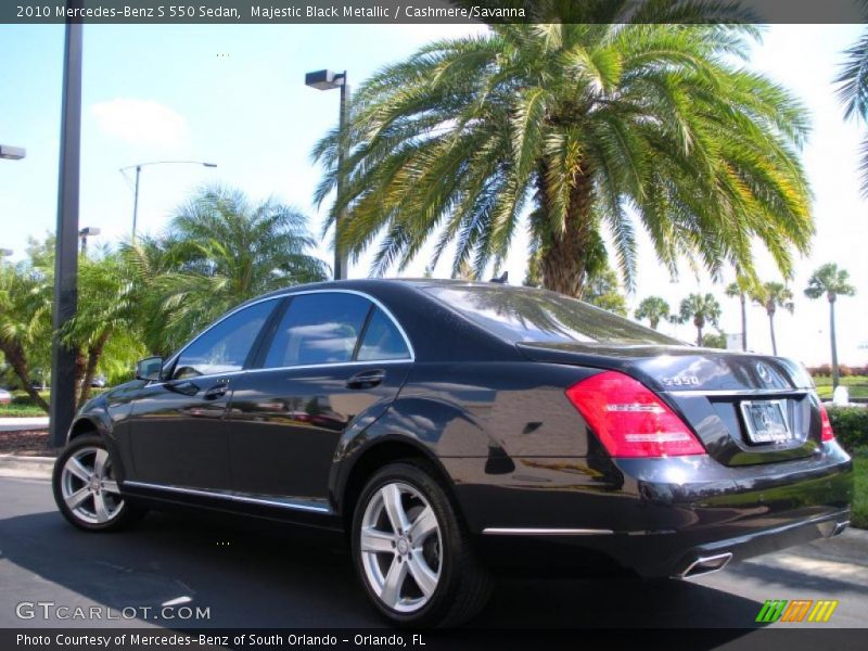 Majestic Black Metallic / Cashmere/Savanna 2010 Mercedes-Benz S 550 Sedan