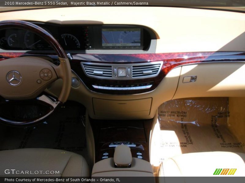 Majestic Black Metallic / Cashmere/Savanna 2010 Mercedes-Benz S 550 Sedan