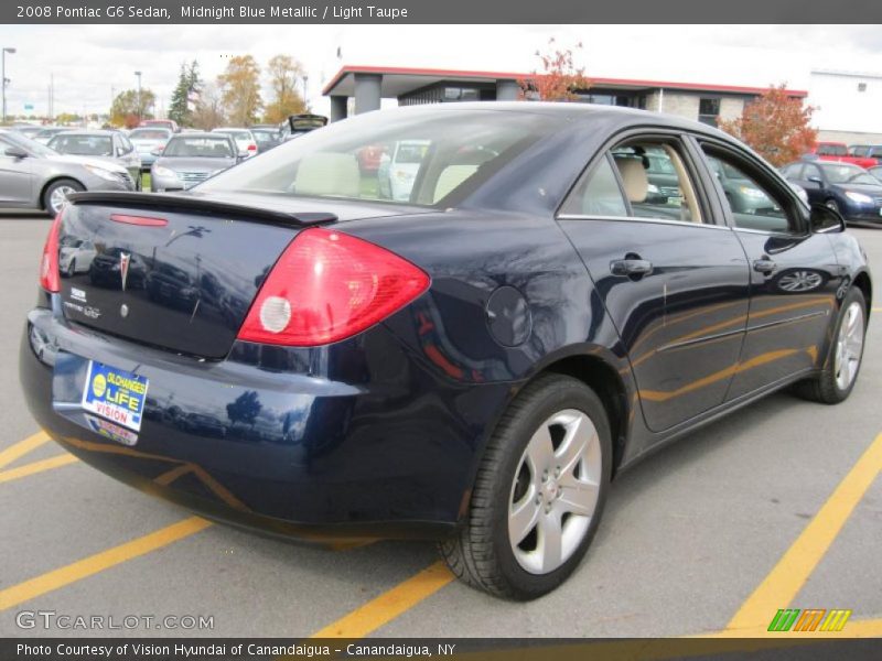 Midnight Blue Metallic / Light Taupe 2008 Pontiac G6 Sedan