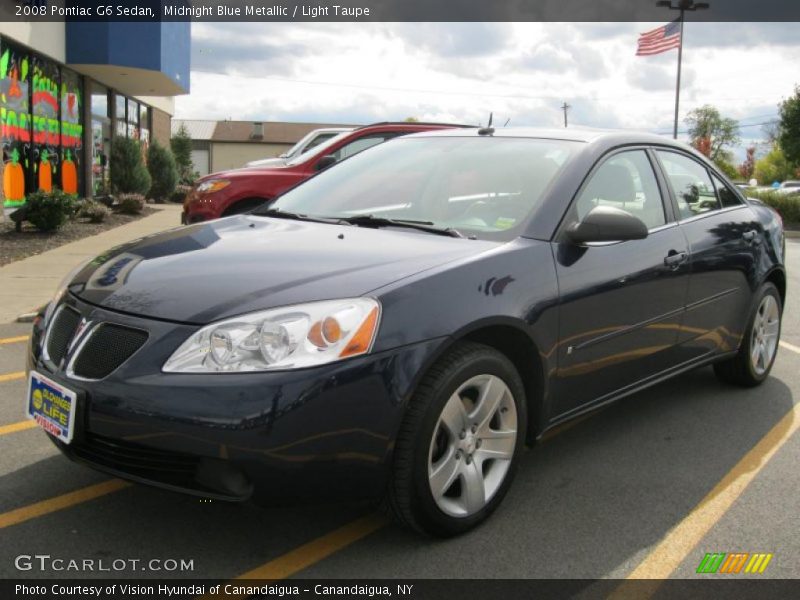 Midnight Blue Metallic / Light Taupe 2008 Pontiac G6 Sedan