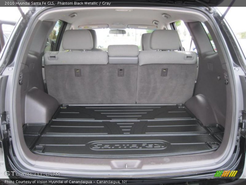 Phantom Black Metallic / Gray 2010 Hyundai Santa Fe GLS