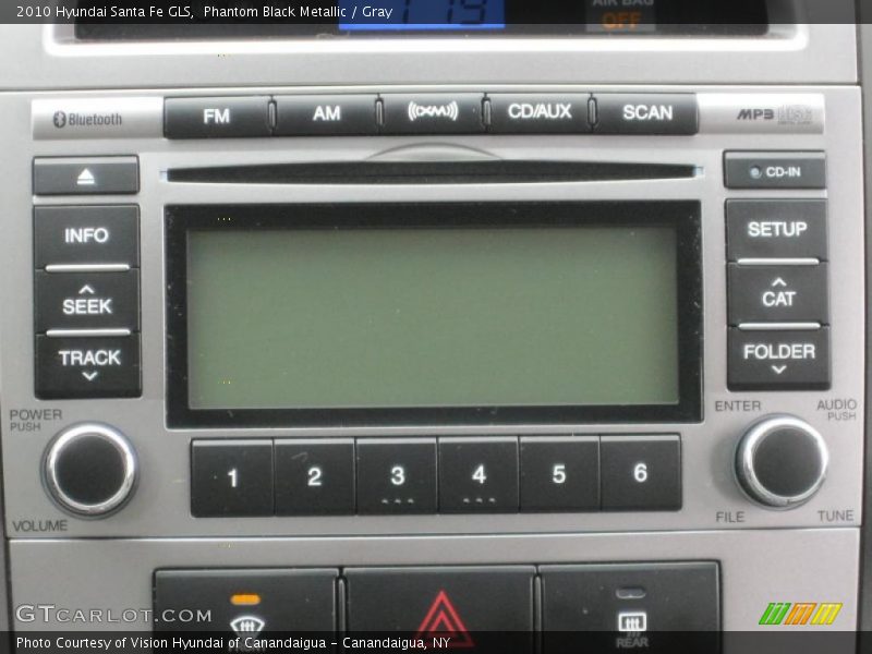 Phantom Black Metallic / Gray 2010 Hyundai Santa Fe GLS