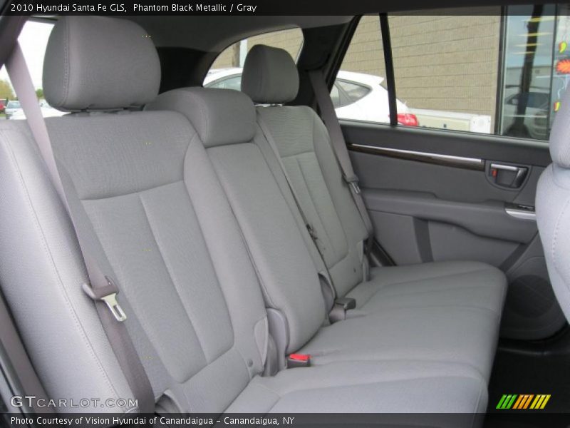 Phantom Black Metallic / Gray 2010 Hyundai Santa Fe GLS