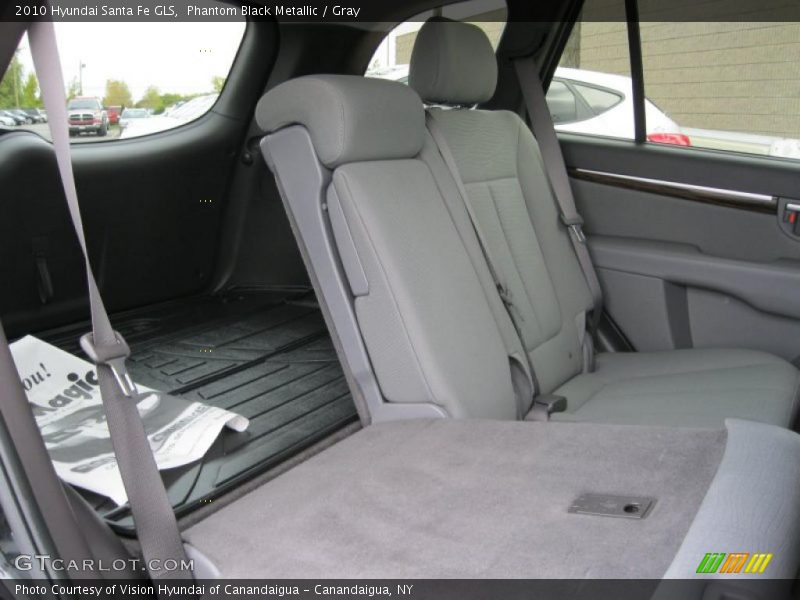 Phantom Black Metallic / Gray 2010 Hyundai Santa Fe GLS