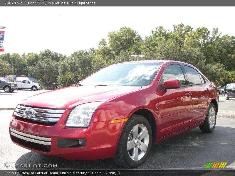 Merlot Metallic / Light Stone 2007 Ford Fusion SE V6