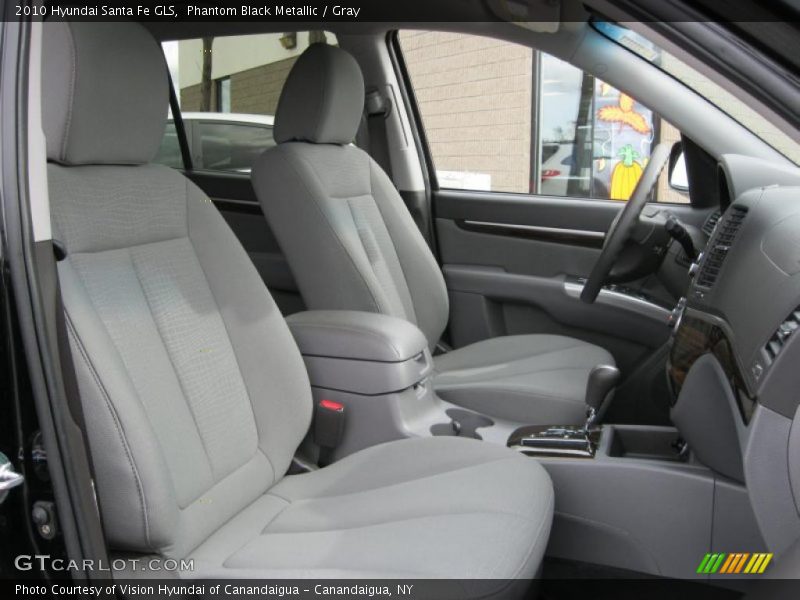 Phantom Black Metallic / Gray 2010 Hyundai Santa Fe GLS