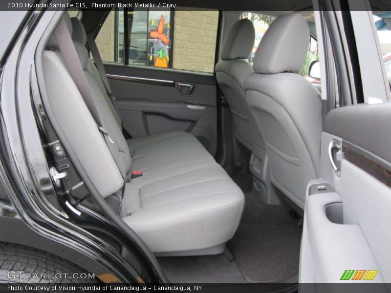 Phantom Black Metallic / Gray 2010 Hyundai Santa Fe GLS
