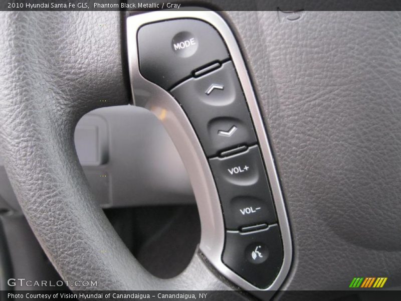 Phantom Black Metallic / Gray 2010 Hyundai Santa Fe GLS