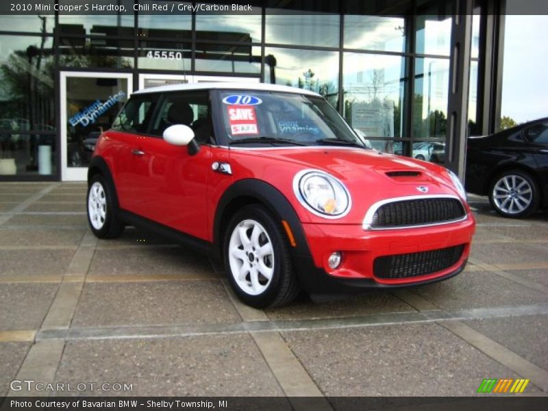 Chili Red / Grey/Carbon Black 2010 Mini Cooper S Hardtop