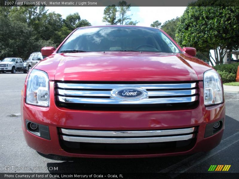 Merlot Metallic / Light Stone 2007 Ford Fusion SE V6