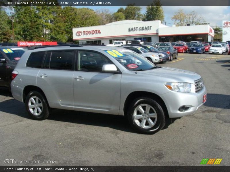 Classic Silver Metallic / Ash Gray 2008 Toyota Highlander 4WD