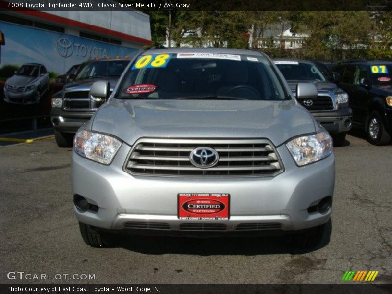 Classic Silver Metallic / Ash Gray 2008 Toyota Highlander 4WD
