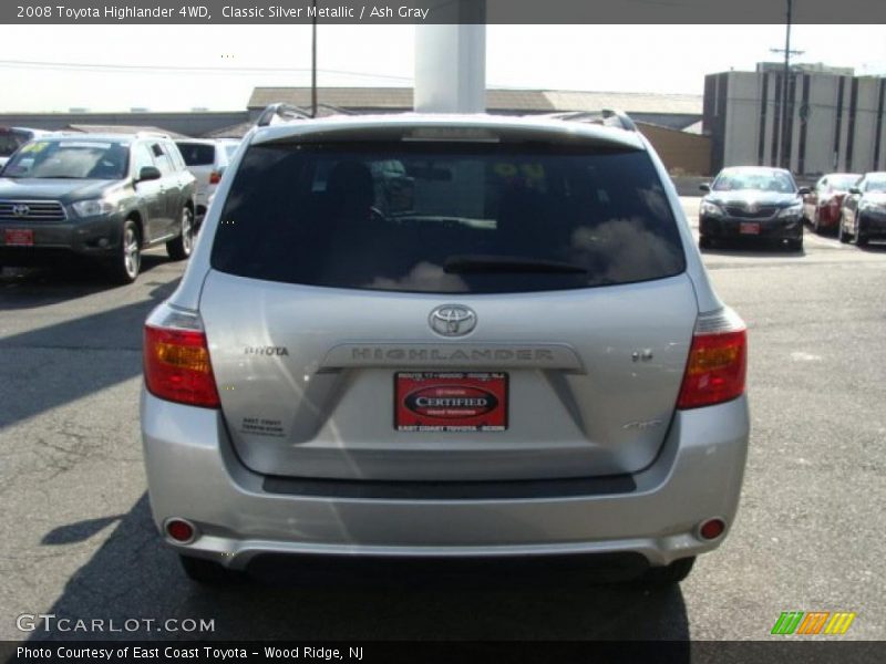 Classic Silver Metallic / Ash Gray 2008 Toyota Highlander 4WD