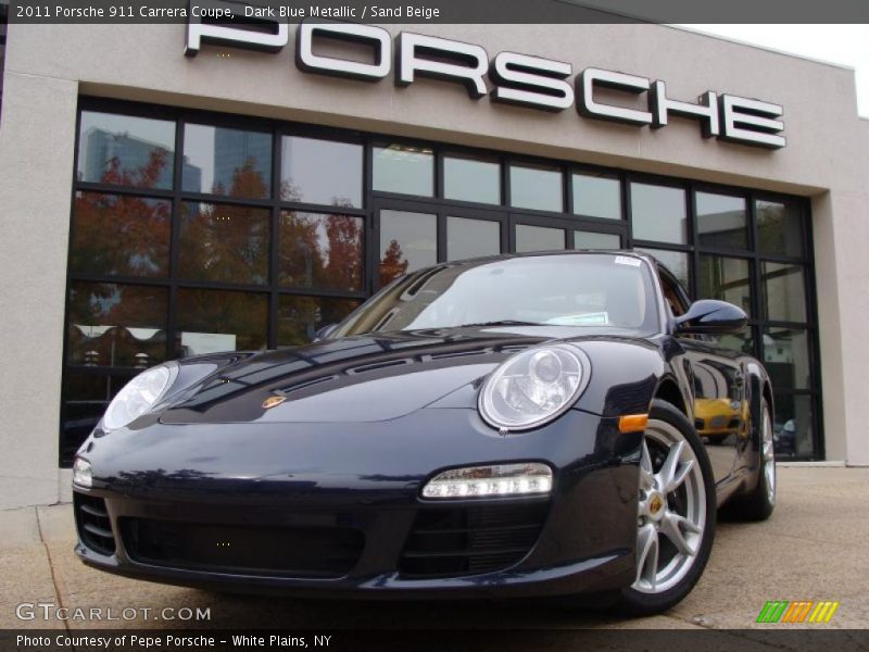 Dark Blue Metallic / Sand Beige 2011 Porsche 911 Carrera Coupe