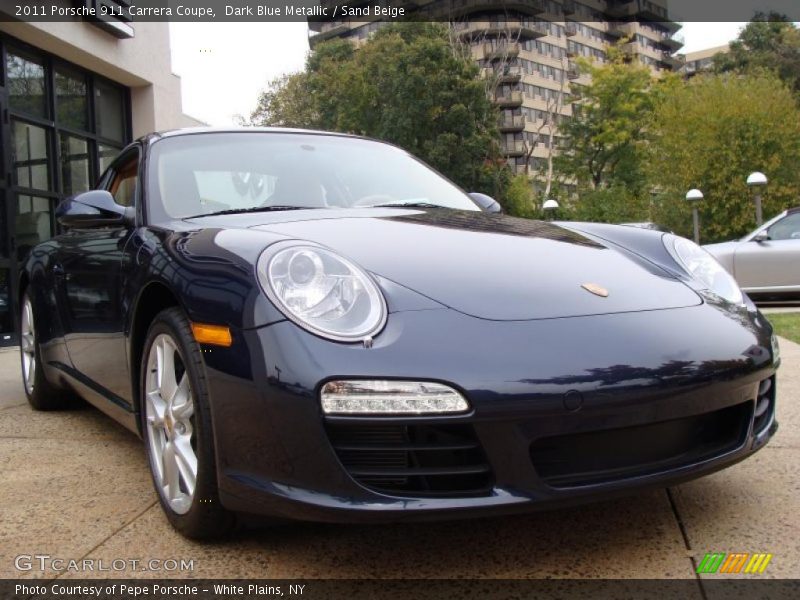 Dark Blue Metallic / Sand Beige 2011 Porsche 911 Carrera Coupe