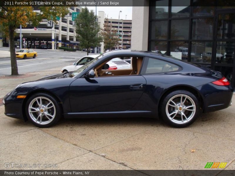 Dark Blue Metallic / Sand Beige 2011 Porsche 911 Carrera Coupe