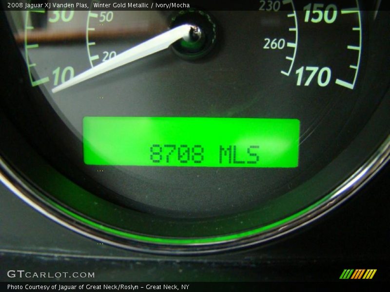 Winter Gold Metallic / Ivory/Mocha 2008 Jaguar XJ Vanden Plas