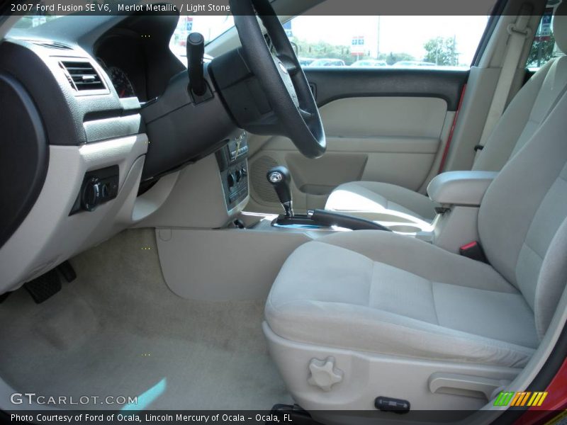 Merlot Metallic / Light Stone 2007 Ford Fusion SE V6