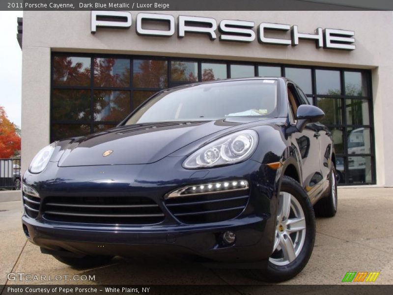 Dark Blue Metallic / Luxor Beige 2011 Porsche Cayenne