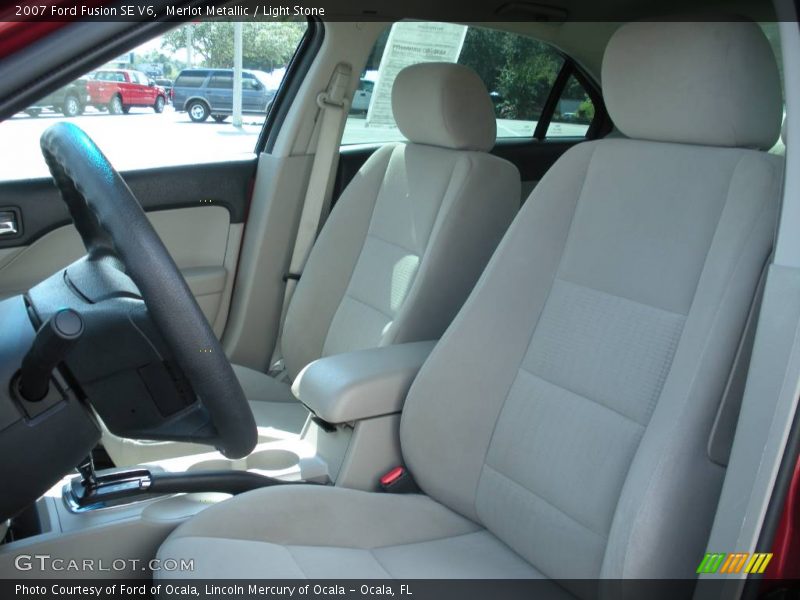 Merlot Metallic / Light Stone 2007 Ford Fusion SE V6