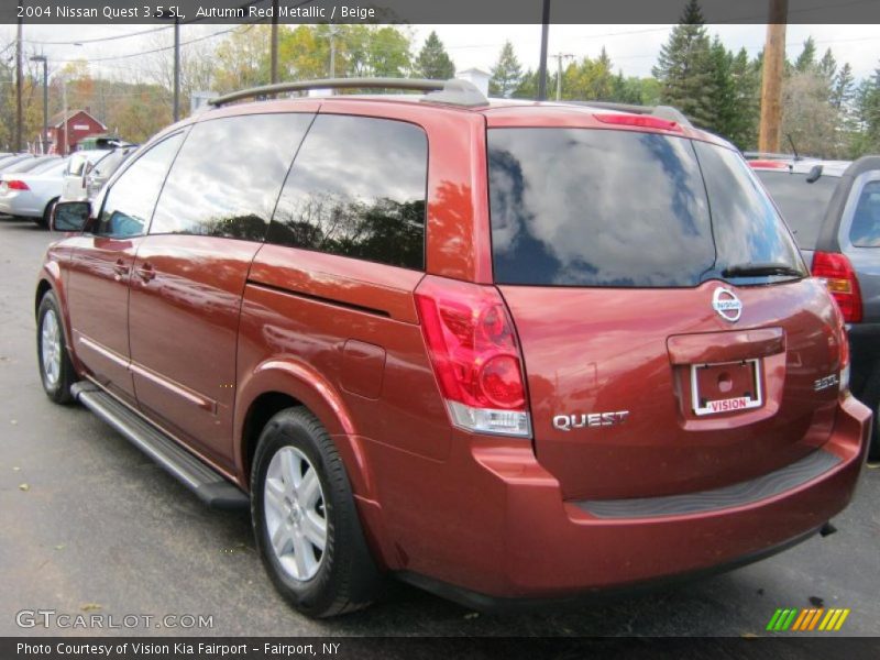 Autumn Red Metallic / Beige 2004 Nissan Quest 3.5 SL