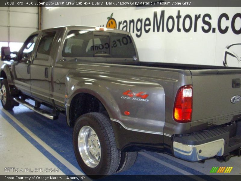 Dark Shadow Gray Metallic / Medium Stone Grey 2008 Ford F450 Super Duty Lariat Crew Cab 4x4 Dually