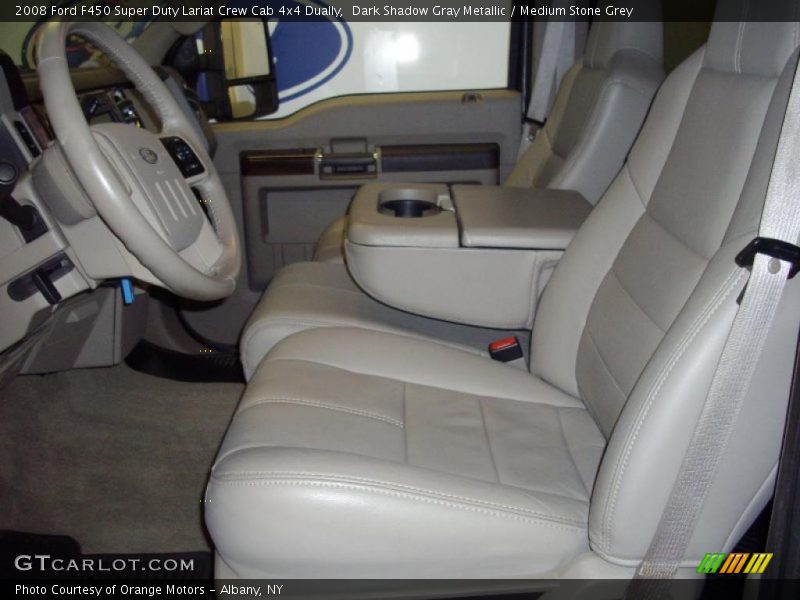 Dark Shadow Gray Metallic / Medium Stone Grey 2008 Ford F450 Super Duty Lariat Crew Cab 4x4 Dually