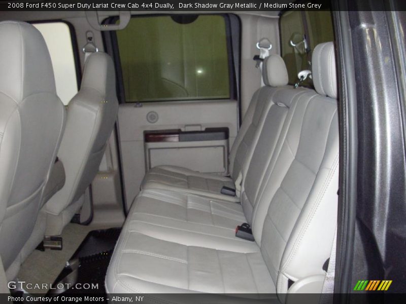 Dark Shadow Gray Metallic / Medium Stone Grey 2008 Ford F450 Super Duty Lariat Crew Cab 4x4 Dually