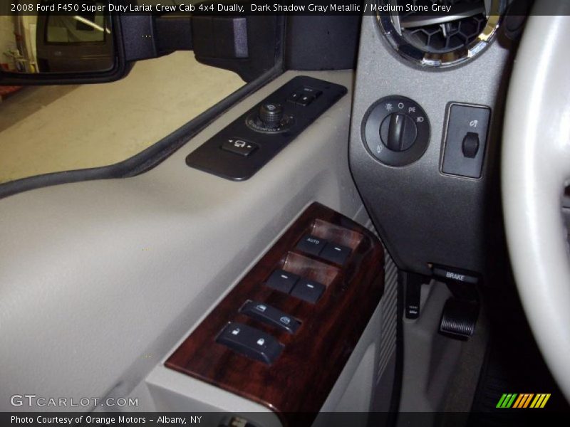 Dark Shadow Gray Metallic / Medium Stone Grey 2008 Ford F450 Super Duty Lariat Crew Cab 4x4 Dually
