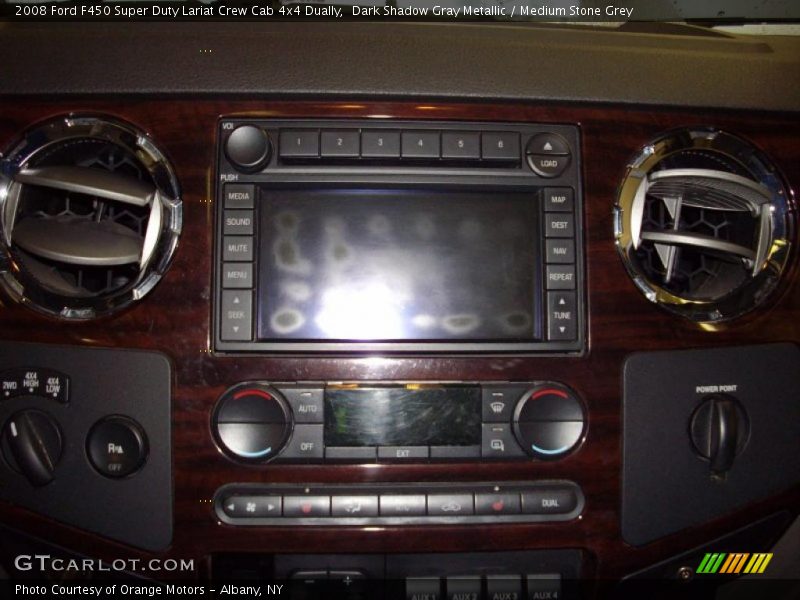 Dark Shadow Gray Metallic / Medium Stone Grey 2008 Ford F450 Super Duty Lariat Crew Cab 4x4 Dually