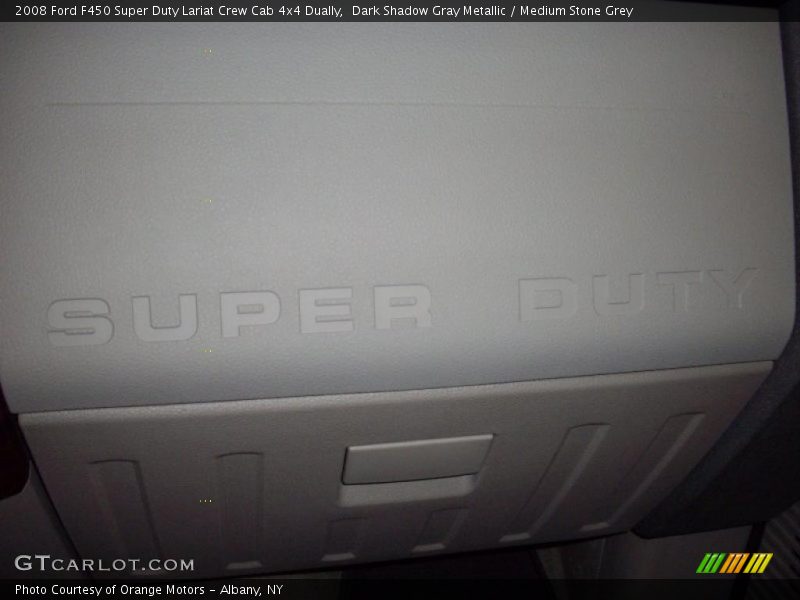 Dark Shadow Gray Metallic / Medium Stone Grey 2008 Ford F450 Super Duty Lariat Crew Cab 4x4 Dually