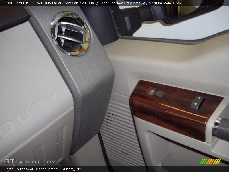 Dark Shadow Gray Metallic / Medium Stone Grey 2008 Ford F450 Super Duty Lariat Crew Cab 4x4 Dually