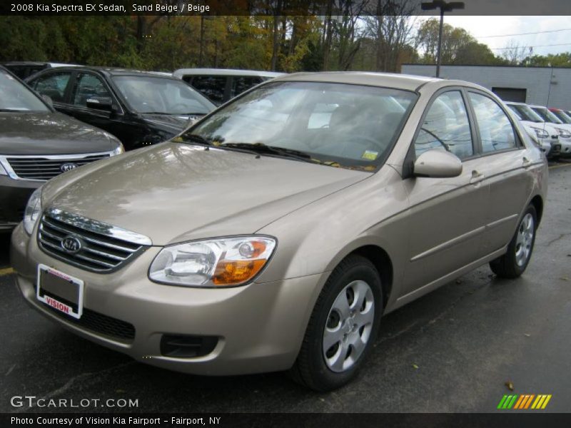 Sand Beige / Beige 2008 Kia Spectra EX Sedan