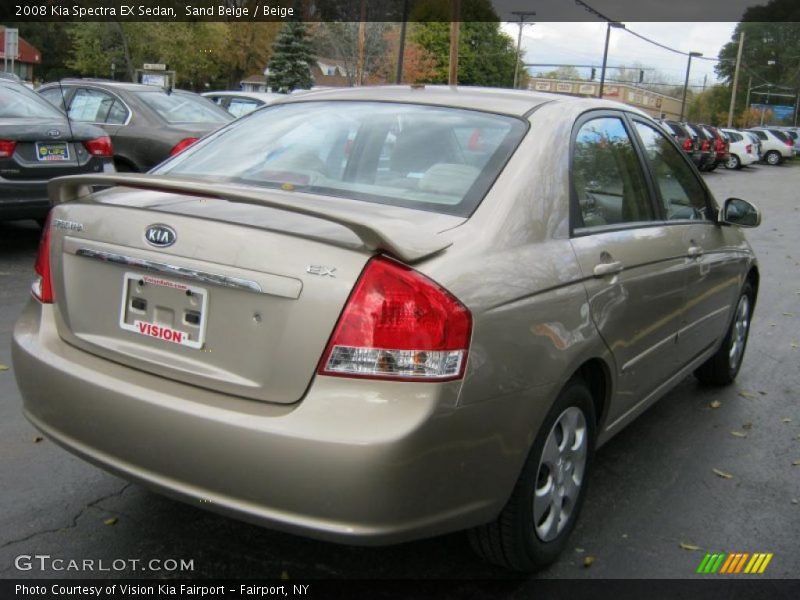 Sand Beige / Beige 2008 Kia Spectra EX Sedan