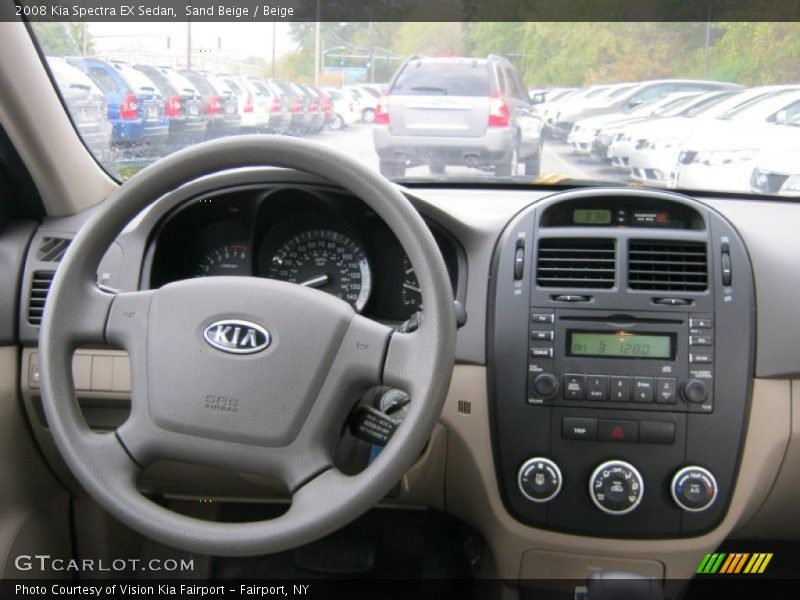 Sand Beige / Beige 2008 Kia Spectra EX Sedan