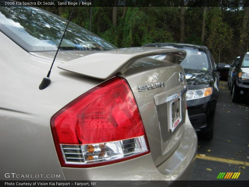 Sand Beige / Beige 2008 Kia Spectra EX Sedan