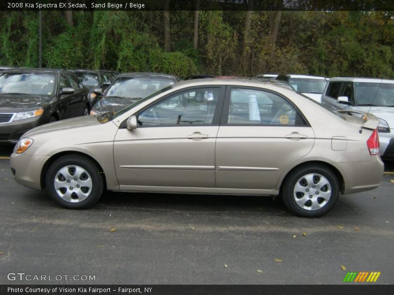 Sand Beige / Beige 2008 Kia Spectra EX Sedan