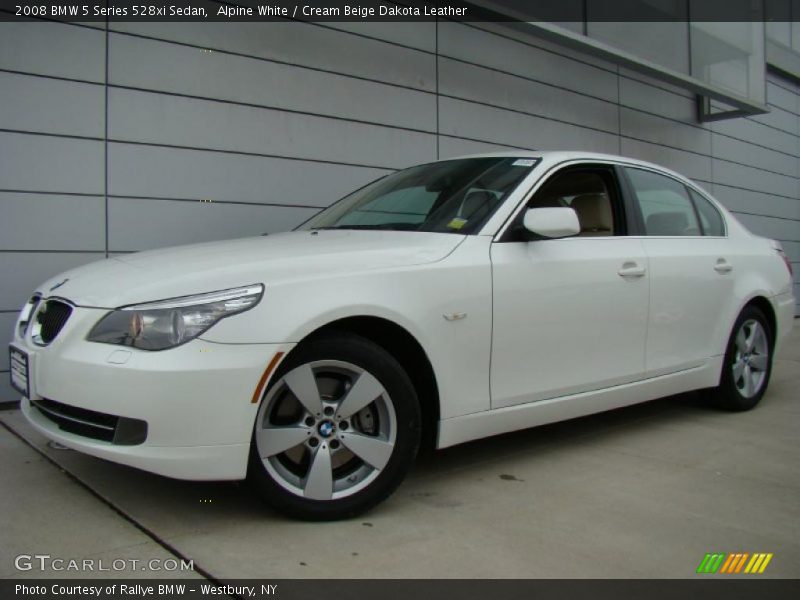 Alpine White / Cream Beige Dakota Leather 2008 BMW 5 Series 528xi Sedan
