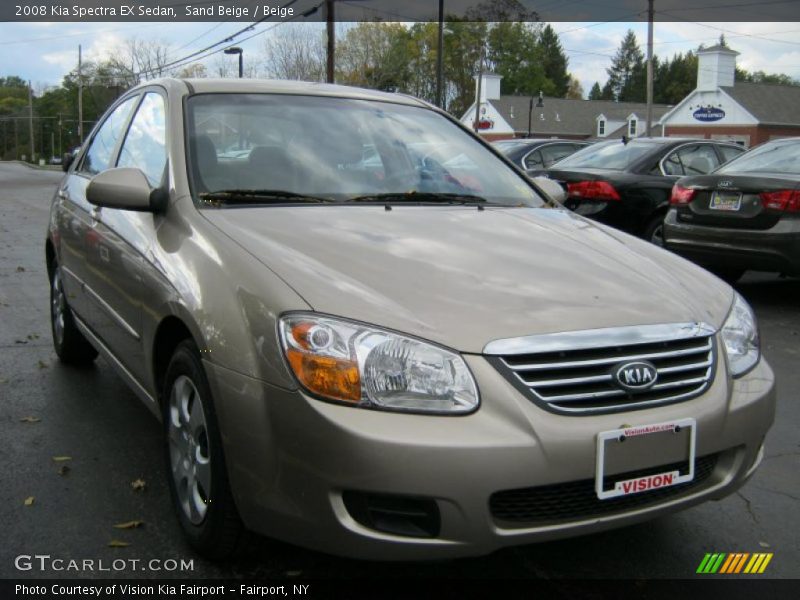 Sand Beige / Beige 2008 Kia Spectra EX Sedan
