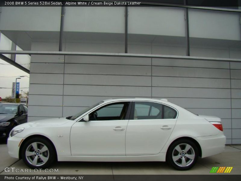 Alpine White / Cream Beige Dakota Leather 2008 BMW 5 Series 528xi Sedan