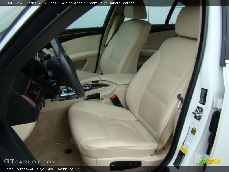 Alpine White / Cream Beige Dakota Leather 2008 BMW 5 Series 528xi Sedan