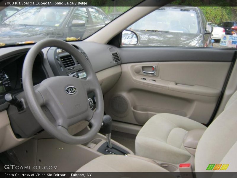 Sand Beige / Beige 2008 Kia Spectra EX Sedan