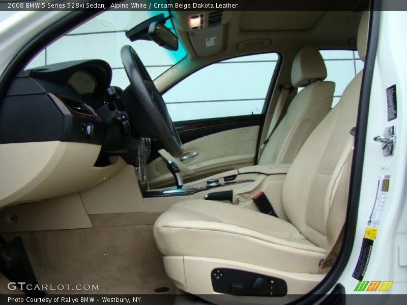 Alpine White / Cream Beige Dakota Leather 2008 BMW 5 Series 528xi Sedan